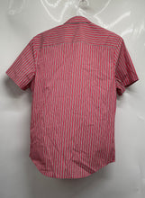 Load image into Gallery viewer, Calvin Klein Mens Red Striped Collared Button-Up Shirt Size Small