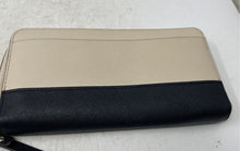 Load image into Gallery viewer, Kate Spade Womens Beige Black Colorblock Saffiano Leather Zip-Around Wallet