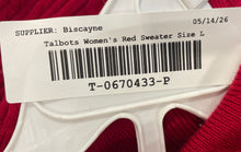 Load image into Gallery viewer, Talbots Womens Red Knitted Ribbed Long Sleeve Pullover Sweater Size Large