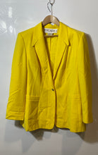 Load image into Gallery viewer, Authentic Escada Womens Yellow Long Sleeve One-Button Blazer Size EUR 44
