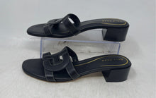 Load image into Gallery viewer, Cole Haan Womens Chrisee Black Leather Slip-On Block Heel Slide Sandals Sz 9.5B