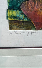 Load image into Gallery viewer, Anna Nicholson Serigraph Wooden Framed San Juan Y Flor Art Painting