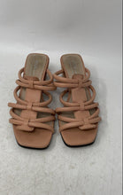 Load image into Gallery viewer, Ecco Womens Elevate Squared Nude Leather Slip-On Strappy Sandals Size 4-4.5