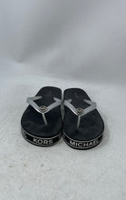 Load image into Gallery viewer, Michael Kors Womens Black Logo Slip-On Platform Flip Flop Sandals Size 8M