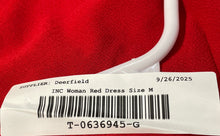 Load image into Gallery viewer, INC International Concepts Womens Varsity Red Faux Wrap Dress Size M With Tag
