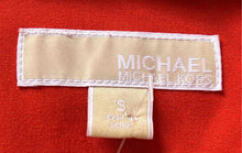 Load image into Gallery viewer, Michael Kors Womens Orange Roll-Tab Sleeve Belted Utility Shirt Dress Size S