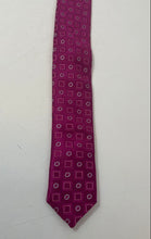 Load image into Gallery viewer, Hugo Boss Mens Pink Geometric Print Adjustable Formal Pointed Tie
