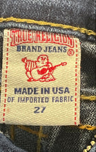 Load image into Gallery viewer, True Religion Womens Blue Denim Dark Wash Low-Rise Stretch Skinny Jeans Size 27