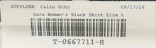 Load image into Gallery viewer, Zara Basic Womens Black Regular Fit Back Zipper Fringe Short Mini Skirt Size L