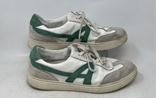 Load image into Gallery viewer, Aldo Mens Clubtrainer White Gray Green Leather Lace-Up Sneaker Shoes Size 10.5