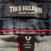 Load image into Gallery viewer, True Religion Womens Blue Jean Denim Pockets Stretch Short Mini Skirt Size 33