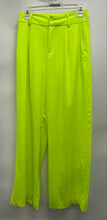 Load image into Gallery viewer, Fashion Nova Womens Green Pleated Front Pockets Wide-Leg Trousers Pants Size M