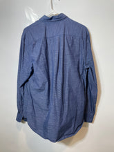 Load image into Gallery viewer, U.S. Polo Assn. Mens Blue Long Sleeve Pockets Collared Button-Up Shirt Size L