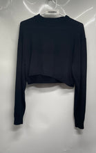 Load image into Gallery viewer, Zara Womens Black Long Sleeve Mock Neck Cropped Pullover Sweater Size Small