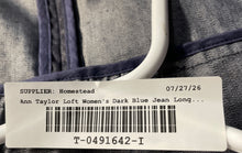 Load image into Gallery viewer, Ann Taylor Loft Womens Dark Blue Jean 3/4 Sleeve Cropped Jacket Size 2P