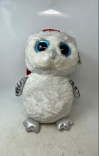 Load image into Gallery viewer, Ty Silk Beanie Boos Large Tinsel Snow Christmas Claire's Exclusive Owl Santa Hat