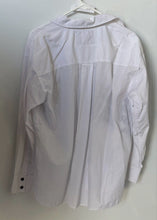 Load image into Gallery viewer, Karl Lagerfeld Womens White And Black Printed Button-Up Shirt Size Medium Auth