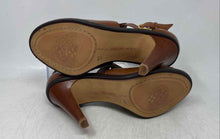 Load image into Gallery viewer, Vince Camuto Womens Frasper Brown Leather Cone Heel Ankle Booties Size 7M