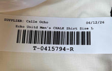 Load image into Gallery viewer, Ecko Unltd. Mens Chalk Short Sleeve Collared Button-Up Shirt Size Large