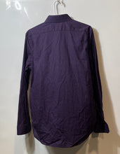 Load image into Gallery viewer, Express Mens Dark Blue Pink Long Sleeve Modern Fit Dress Shirt Size M 15-15.5