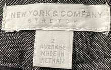 Load image into Gallery viewer, New York & Company Womens Gray Flat Front Stretch Straight Leg Dress Pants Sz 2