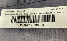 Load image into Gallery viewer, Hugo Boss Mens Gray Cotton Long Sleeve Collared Slim Fit Dress Shirt Sz 15.5 39