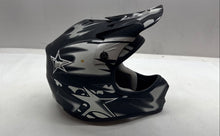 Load image into Gallery viewer, Thh Mens Gray Printed Cushioned Adjustable Strap Full Face Motocross Helmet