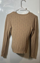 Load image into Gallery viewer, Guess Womens Light Brown Long Sleeve Open Knit Pullover Sweater Size S