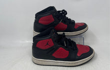 Load image into Gallery viewer, Nike Kids Jordan Access Red Black Leather Lace-Up Mid Top Sneaker Shoes Size 5Y