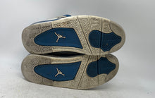 Load image into Gallery viewer, Nike Boys Air Jordan 4 HF4281-141 White Blue Sneakers Shoes Size 6Y No Laces