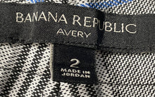 Load image into Gallery viewer, Banana Republic Womens Avery Gray Plaid Flat Front Pockets Dress Pants Size 2