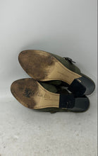 Load image into Gallery viewer, Michael Kors Womens Kara Green Black Suede Round Toe Block Mule Heels Size 6 M
