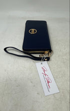 Load image into Gallery viewer, Marilyn Monroe Womens Blue Leather Card Holder Wristlet Wallet With Tags