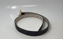 Load image into Gallery viewer, Michael Kors Womens Brown White Signature Print Leather Reversible Belt