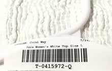 Load image into Gallery viewer, Zara Womens White Sleeveless Tie Strap Cropped Blouse Top Size Large