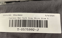 Load image into Gallery viewer, Express 1MX Mens Dark Gray Long Sleeve Collared Slim Fit Button-Up Shirt Size S