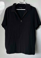 Load image into Gallery viewer, Michael Kors Mens Black Quarter-Zip Short Sleeve Pullover T-Shirt Size XL