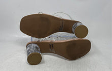 Load image into Gallery viewer, Dolce Vita Womens Nude Clear Open Toe Slip-On Block Slide Sandals Size 9