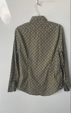 Load image into Gallery viewer, Express Mens 1MX Green Geometric Print Long Sleeve Slim Fit Button-Up Shirt Sz S