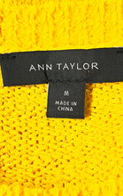 Load image into Gallery viewer, Ann Taylor Womens Yellow Knitted Short Sleeve Crew Neck Pullover Sweater Size M