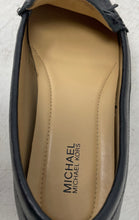 Load image into Gallery viewer, Michael Kors Womens Black Leather Lock Charm & Bow Slip-On Loafer Shoes Size 6M