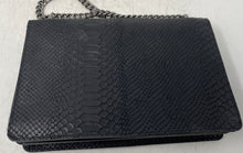 Load image into Gallery viewer, Borse In Pelle Womens Black Animal Print Leather Chain Strap Crossbody Handbag