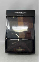 Load image into Gallery viewer, London Fog Womens Brown Plaid Scarf Wallet & Keychain 3-In-1 Gift Set Sealed