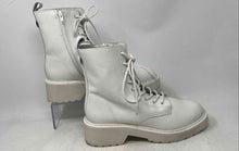 Load image into Gallery viewer, Steve Madden Womens Tornado White Lace-Up Ankle Combat Boots Size 9M