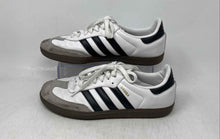 Load image into Gallery viewer, Adidas Mens Samba OG White Gray Black Low Top Lace-Up Sneaker Shoes Size 7.5