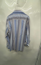Load image into Gallery viewer, Zagiri Mens Blue Striped Long Sleeve Spread Collar Button-Up Shirt Size L