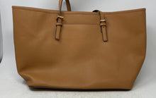 Load image into Gallery viewer, Michael Kors Womens Jet Set Brown Leather Inner Pockets Double Handle Tote Bag