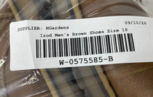 Load image into Gallery viewer, Izod Mens Lewis Brown Leather Round Toe Lace-Up Oxford Dress Shoes Size 10M