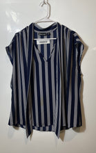 Load image into Gallery viewer, 7th Avenue Design Studio New York & Company Womens Blue White Blouse Top Size XL