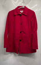 Load image into Gallery viewer, Liz Claiborne Womens Red Long Sleeve Button Front Single-Breasted Pea Coat Sz M